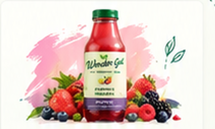 Mixed Berry probiotic drink and berries